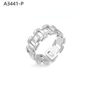 Amy Amy Fashion <b>Ring</b> A3441 Stainless Steel Geometric Modern Design Women's Jewelry Gift Daily Wear - Product Image 1