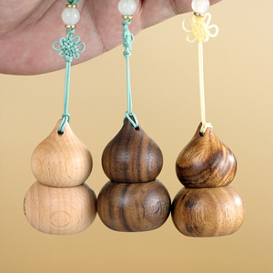 Black Walnut <b>Gourd</b> Rolling <b>Bottle</b> Essential Oil Aroma <b>Bottle</b> Car-mounted Wooden Pendant Custom Processing - Product Image 5
