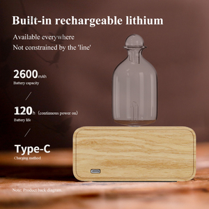 <span class=keywords><strong>Meilleur</strong></span> <span class=keywords><strong>diffuseur</strong></span> nébulisateur sans eau, silencieux, rechargeable, avec base en bois naturel et <span class=keywords><strong>diffuseur</strong></span> d'huiles essentielles en verre avec lumière pour chambre à coucher - Product Image 3