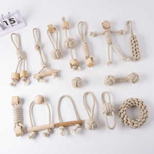 Meistverkauftes Unzerstörbares Baumwoll-Leinen-Ball Hundespielzeug-Set Stressabbau Bissresistent Langeweile-Bekämpfung - Product Image 4