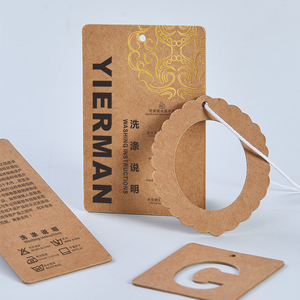 Thẻ may tùy chỉnh thẻ giấy <span class=keywords><strong>kraft</strong></span> tùy chỉnh Nam Nữ quần áo thẻ phổ quát cho quần áo - Product Image 3