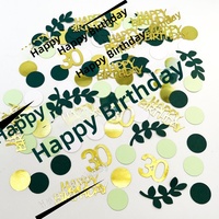100 pièces de confettis colorés en forme de feuilles et de lettres, paillettes, décorations pour table de fête d'anniversaire, mariage