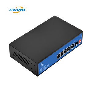 สวิตช์แบบ POE กิกะบิตเต็มรูปแบบ4พอร์ตแบบ Ai Cloud จัดการด้วย1อัปลิงค์1SFP Ai 65W VLAN 1000M สลับความจุสำหรับระบบกล้อง IP - Product Image 5