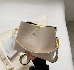 Sac seau en cuir PU noir pour femme, sac à bandoulière grande capacité avec fermeture éclair, sac à main quotidien - Product Image 5