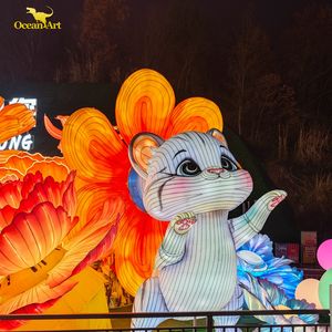 โคมไฟเทศกาลไหว้พระจันทร์จีนพร้อมไฟ LED กันน้ำ ใช้แบตเตอรี่ เหมาะสำหรับสวนสนุก-ตกแต่งเทศกาลดีวาลีและวันขอบคุณพระเจ้า - Product Image 3