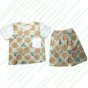 Ensemble pyjama confortable pour filles, en polyester et élasthanne, sans manches, imprimé citrouille, style européen-américain, grandes tailles - Product Image 4