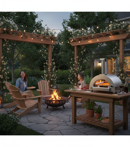 Four à pizza au gaz en acier inoxydable personnalisé de 18 pouces avec cheminée pour jardin, cour, patio, <span class=keywords><strong>barbecue</strong></span>, cuisine - Product Image 2