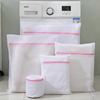 Offre Spéciale Logo personnalisé grande capacité délicate maille sac à linge réutilisable Portable voyage blanchisserie sac de lavage avec fermeture éclair colorée