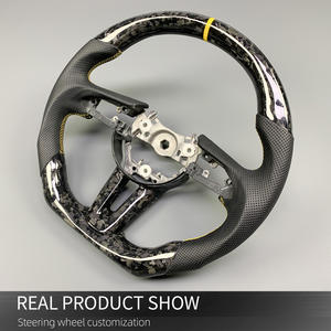 Accesorios para Automóvil <span class=keywords><strong>Mazda</strong></span> 3 CX30 MX30 CX50, Volante Personalizado de Fibra de Carbono Forjado y Cuero Perforado Alcántara 2019-2024 - Product Image 3