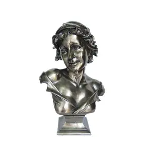 Tùy Chỉnh Thiết Kế 18 Inch Bronze Figures Maid Head Tượng