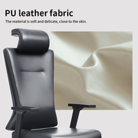 NOUVEAU Chaise de bureau pivotante en cuir de luxe Chaise de direction en cuir de vachette importée Chaise d'ordinateur élévatrice