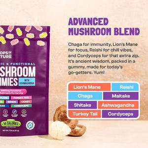 Gomitas Nootrópicas <span class=keywords><strong>de</strong></span> Champiñones, Melena <span class=keywords><strong>de</strong></span> León, <span class=keywords><strong>Ashwagandha</strong></span>, Reishi, Shiitake - Apoyo Inmunológico y Cerebral, Mejora <span class=keywords><strong>de</strong></span> la Memoria, Concentración y Alivio del Estrés, 80 Gomitas - Product Image 6
