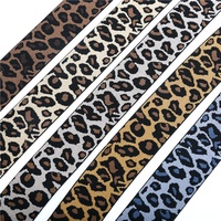 Nouvelle Offre : Bande Élastique Jacquard Ajustable à Motif Léopard Fantaisie, en Sangle Plate Haute Ténacité pour Sous-vêtements et Boîtes
