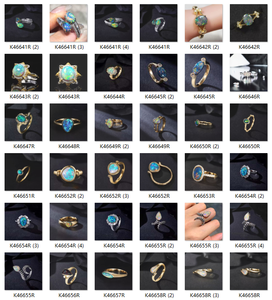 Bijoux en or blanc 14 carats bagues <span class=keywords><strong>opale</strong></span> véritable vente en gros de pierres précieuses de qualité élevée <span class=keywords><strong>bijou</strong></span> d'usine d'<span class=keywords><strong>opale</strong></span> de feu vintage - Product Image 6