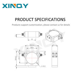 Aislador RF de alto rendimiento XINQY 100W CW SMA hembra 0,6-0,7 GHz para protección de enlace de transmisión Procesamiento de señal de eco - Product Image 6
