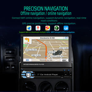 TOPSOURCE-Lecteur MP5 Android pour voiture, navigation GPS intégrée, prise en charge par USB/TF/FM, modèle 9601A, 7 pouces 1 DIN - Product Image 4