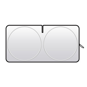 Parasol para Coche, Parabrisas Delantero, Color Plata Titanio, Doble Anillo, Tamaño Grande 150x80cm, Aislamiento Térmico, Protección Solar, Instalación con Ventosas - Product Image 3