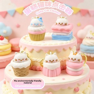Nuevo Llavero Impreso en 3D Hecho en China, Empaquetado Individualmente, Juguete Antiestrés, Lindo y Adorable Colgante de Gato - Product Image 3