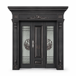 <span class=keywords><strong>Porte</strong></span> <span class=keywords><strong>d</strong></span>'<span class=keywords><strong>entrée</strong></span> de sécurité pour manoir, construction robuste en aluminium moulé, élégante fenêtre en verre <span class=keywords><strong>d</strong></span>époli, ouverture battante, fournisseur - Product Image 4