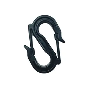 Black Plastic Double S Snake Hooks Shark Bite Fasteners Clips for Chile Cherry Tree Tent Rain Cover Hanging