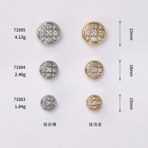 Décoration de luxe de boutons en strass <span class=keywords><strong>fantaisie</strong></span> en métal, boutons <span class=keywords><strong>à</strong></span> <span class=keywords><strong>coudre</strong></span> en strass doré, boutons <span class=keywords><strong>fantaisie</strong></span> <span class=keywords><strong>à</strong></span> tige pour vêtements pour femmes - Product Image 2