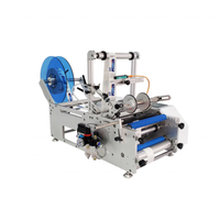 Vente à chaud imprimante de code de date manuelle semi-automatique machine d'étiquetage de bouteilles rondes d'eau en verre plastique PET autocollant
