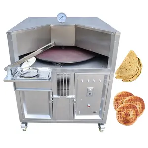 Bruciatore a Gas arabo elettrico Pita pane Tunnel forno ruota Tandoori Roti Maker commerciale per ristorante