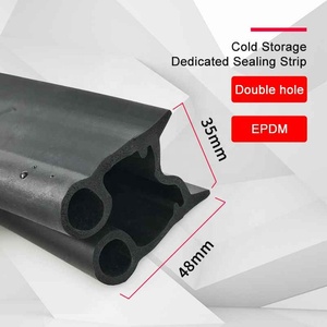 Joint d'étanchéité industriel en caoutchouc EPDM à double trou avec installation par vis pour <span class=keywords><strong>isolation</strong></span> <span class=keywords><strong>de</strong></span> <span class=keywords><strong>porte</strong></span> coulissante <span class=keywords><strong>de</strong></span> chambre froide - Product Image 2