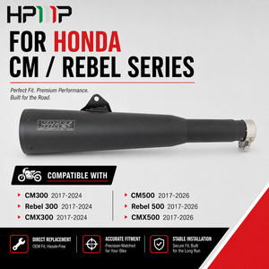 Tubo de escape de acero inoxidable 304 con silenciador deslizable para <span class=keywords><strong>HONDA</strong></span> <span class=keywords><strong>Rebel</strong></span> 300 500 CM300 CMX300 CM500 <span class=keywords><strong>CMX500</strong></span> 2017-2026, piezas - Product Image 1