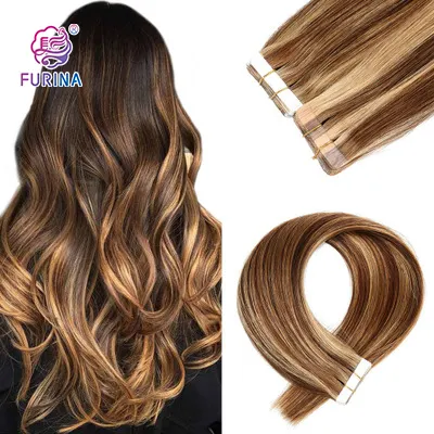 Extensiones de cabello humano para mujer, clip de cinta, itp, colorido, precio al por mayor de fábrica