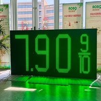 Letrero LED de Precio de 6 Pulgadas con 7 Segmentos, Dígito Único Grande, Clasificación IP65, Control Remoto, Brillo Personalizable (5500cd/)