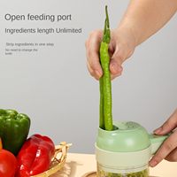 Ensemble de coupe-aliments électrique portatif 4 en 1, articles de cuisine, robot culinaire sans fil pour fruits, légumes et viande