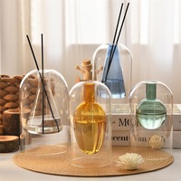 Diffuseur de parfum sans flamme en verre, vase à bâtonnets, forme irrégulière superposée, conteneur d'huile aromatique pour la maison, ornement de table