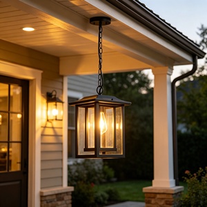 Bombilla LED E26 Negra, Lámpara Colgante para Exteriores, IP65 Impermeable, con Sensor de Luz, Regulable, para Decoración de Jardín y Paisaje - Product Image 2