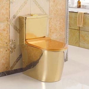 โถสุขภัณฑ์เซรามิกชุบทองคุณภาพสูงแบบชิ้นเดียวจากโรงงานเฉาโจว - Product Image 3