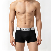Boxers pour hommes en coton respirant de haute qualité avec logo personnalisé, taille élastique, sous-vêtements doux, fournisseur en gros