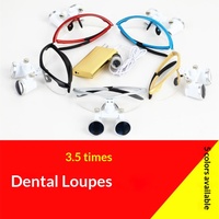Lunettes Loupes Dentaires pour Examen Chirurgical Oral Maxillo-Facial/ORL, Instruments d'Examen, Lampe Frontale LED 35x