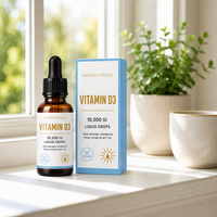 Huile de vitamine D3 végane 10000 UI issue d'algues et de lichens