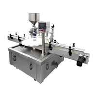 Automatique Pneumatique Beurre D'arachide Pâte Épaisse Compote Chocolat À Tartiner Boissons Produits Chimiques Bocaux En Verre Machine-Pour Métal PLC