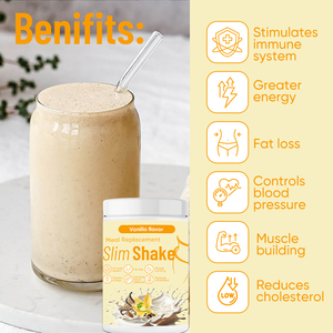 Batido de proteínas a base de plantas con etiqueta personalizada, batido delgado de vainilla en polvo - Product Image 4