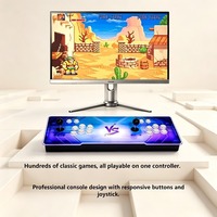 Vente en gros usine – Console de jeu rétro 2 joueurs avec manettes, connexion TV, manette arcade en métal et acrylique, prise US – FUNTIME FT-BG01
