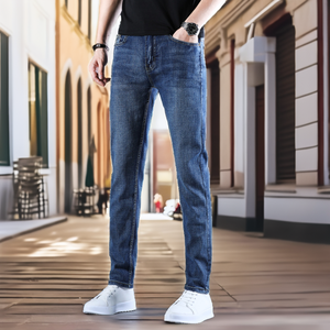 Custom Men Fleece Lined Breathable Garment Dyed Winter Warm Denim <b>Pants</b> <b>Thermal</b> Trousers High Quality Lightweight Denim Gear - Product Image 2