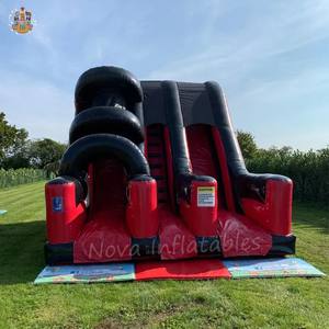 Nuevo, Gran Oferta, Casa <span class=keywords><strong>de</strong></span> Brinco Inflable Roja Grande para Exteriores, Tobogán, <span class=keywords><strong>Material</strong></span> <span class=keywords><strong>de</strong></span> PVC, Parque <span class=keywords><strong>de</strong></span> Aventuras para Niños, Uso Deportivo - Product Image 1