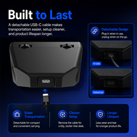 Contrôleur de streaming MiraBox Mini à 6 touches avec écran LCD, double interrupteur à bascule, éclairage RVB et commandes programmables
