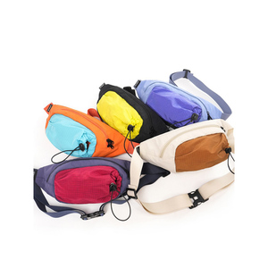 Outdoor color blocked lightweight hiking mountaineering cycling waist cross body water kettle chest bag backpack portable sports - Product Image 3