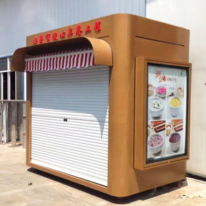 Quiosco de comida metálico para exteriores con puerta enrollable para uso comercial - Product Image 1