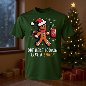 T-shirt homme motif bonhomme de pain d'épices de Noël, design de fêtes de Noël - Product Image 3