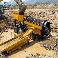 Installation de lavage et de récupération d'or sur trommel pour argile fine, capacité 10-20t/h, avec tamis à micro-mailles, pour minerai de placer de rivière en boue collante en Afrique