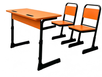 Ensemble chaise et bureau d'étudiant moderne à hauteur réglable, structure métallique robuste, écologique, pour salle de classe, chambre et bureau
