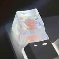 Wholesale DIY Resin High Permeability Camellia Keycaps Gaming Mechanical Keyboard Cherry Profile PC Personalized Creative Design